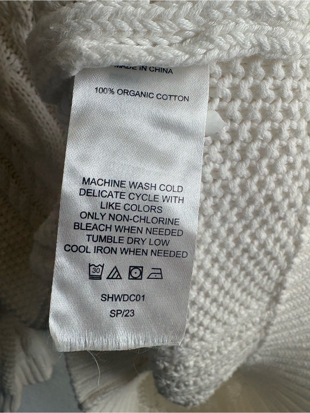 Quince 100% Organic Cotton Oversized Cable Cardigan Beige Size Small - Picture 9 of 9